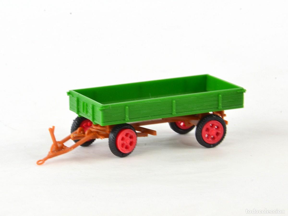 Coches a escala: Preiser Escala 1:87 H0 Remolque Agr&iacute;cola Verde