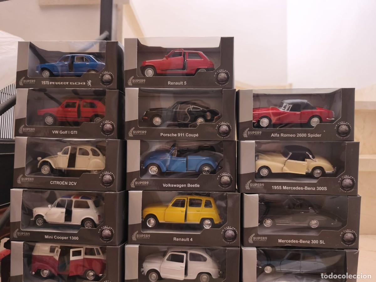 Coches a escala: Colecci&oacute;n de 14 coches de metal en miniatura 1:34-39