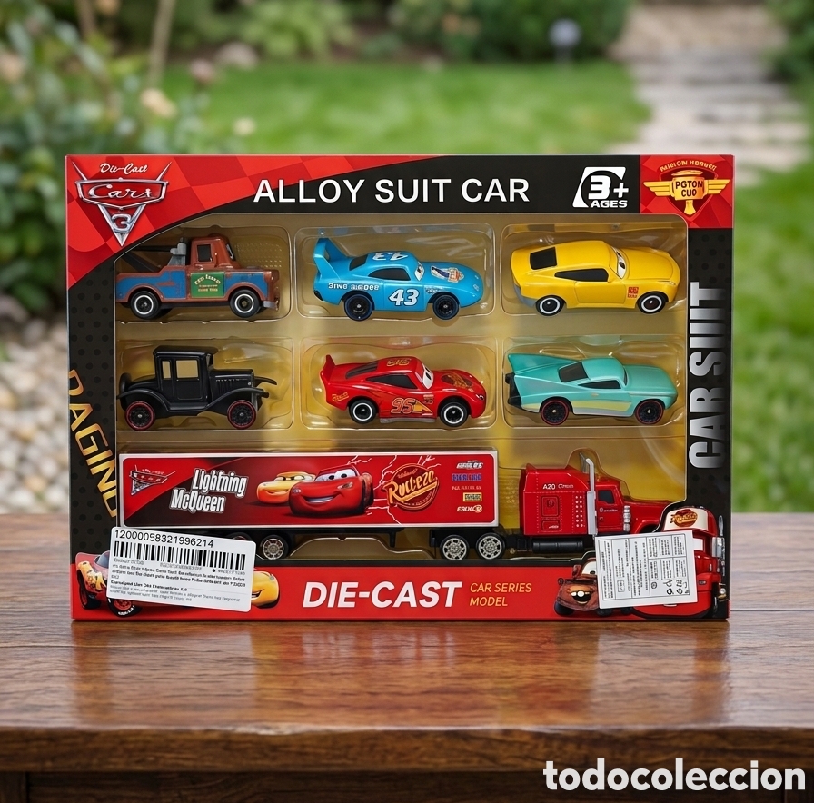 Coches a escala: Pack Cars 3: Cami&oacute;n + 6 coches (Metal)