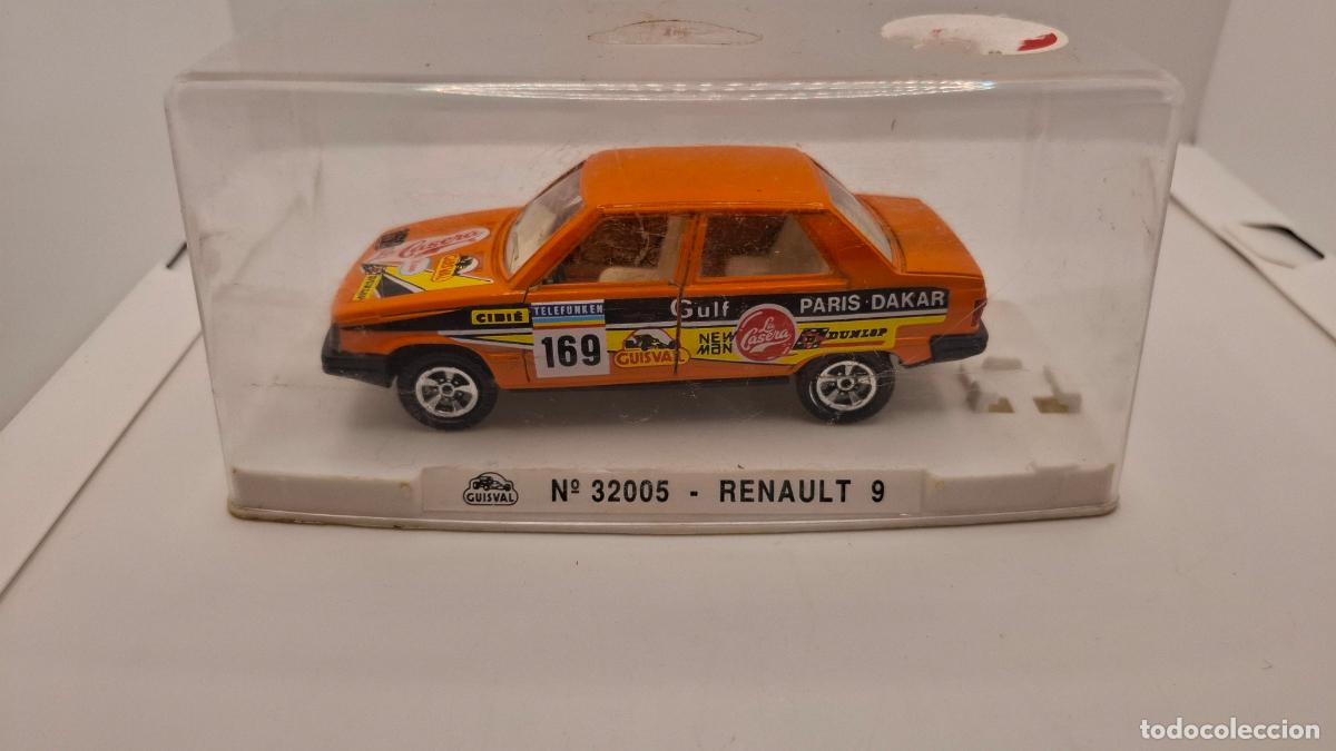 Coches a escala: Coche Renault 9 GUISVAL Escala 1/33 Par&iacute;s Dakar con caja n&ordm; 32005