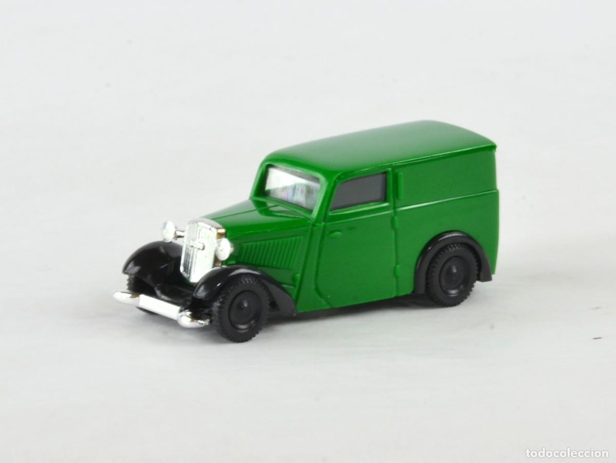 Coches a escala: Brekina Escala 1:87 H0 DKW F7 Furgoneta Verde Impecable con Caja