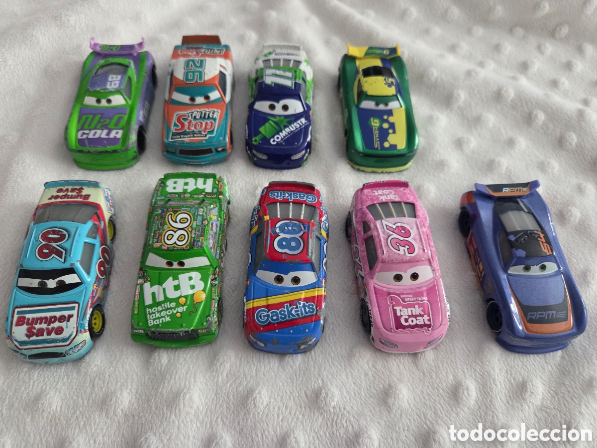 Coches a escala: Lote 9 coches cars disney pixar