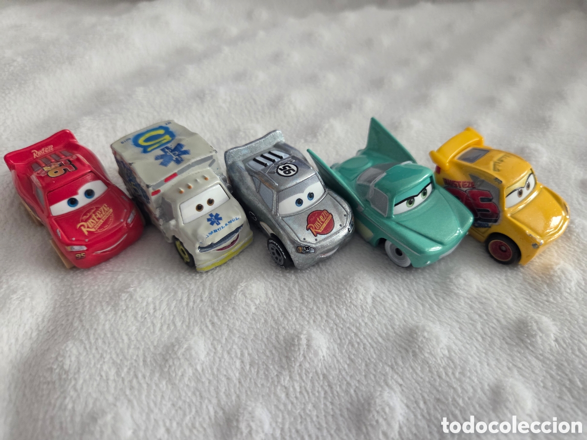 Coches a escala: Lote 5 coches cars mini racers disney pixar