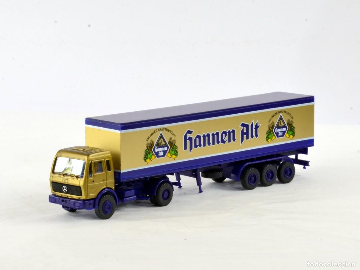 Coches a escala: Roskopf Escala 1:87 H0 Cami&oacute;n Articulado Mercedes Benz NG Hannen Alt Impecable con Caja
