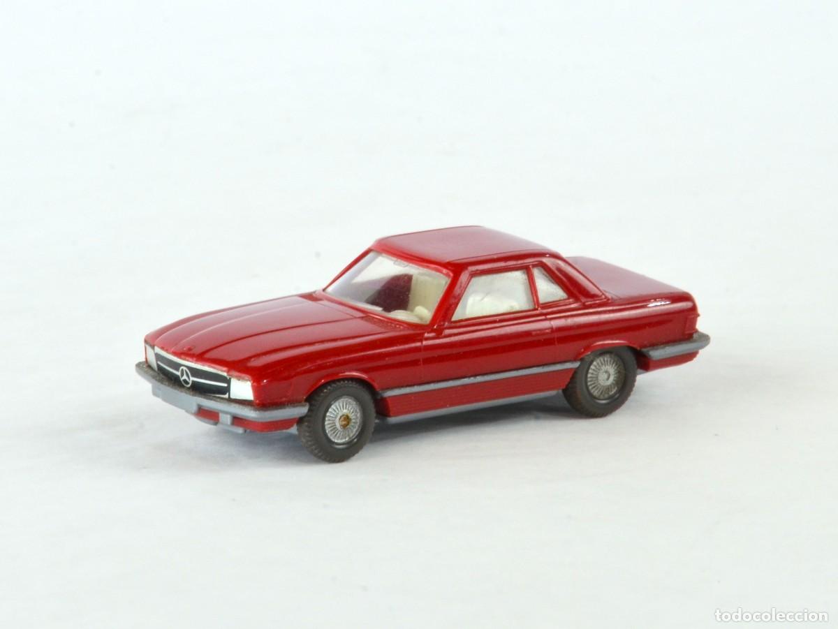 Coches a escala: Wiking Escala 1:87 H0 Antiguo Mercedes Benz 350SL 1972 - 90 Burdeos