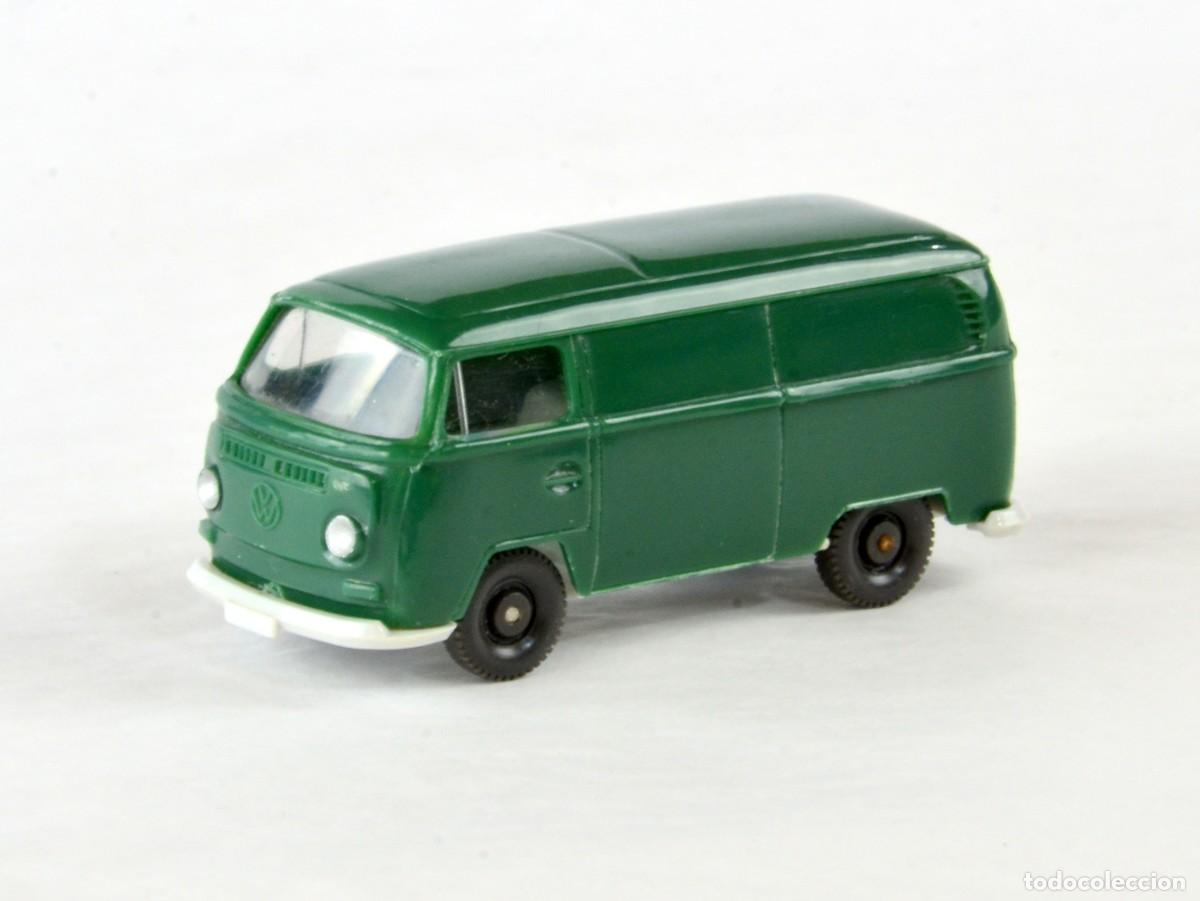 Coches a escala: Wiking Escala 1:87 H0 Antiguo VW Volkswagen T2 Furgoneta Verde 1968 - 76