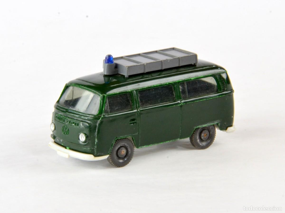 Coches a escala: Wiking Escala 1:87 H0 Antiguo Volkswagen T2 Polizei 1972 - 74