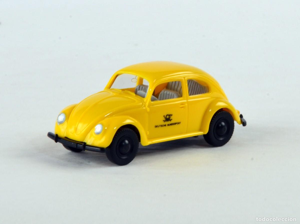 Coches a escala: Wiking Escala 1:87 H0 VW Volkswagen 1200 Brezelfenster Correos Impecable con Caja