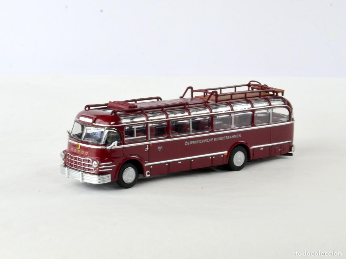 Coches a escala: Brekina Starline Escala 1:87 H0 Autocar Saurer 5GVF-U con Baca &Ouml;BB Impecable con Caja