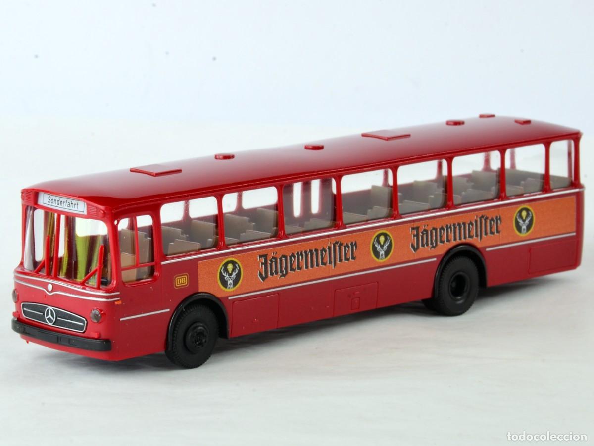 Coches a escala: Brekina Escala 1:87 H0 Autob&uacute;s Mercedes Benz O317K &rdquo;DB J&auml;germeister&rdquo; Impecable con Caja