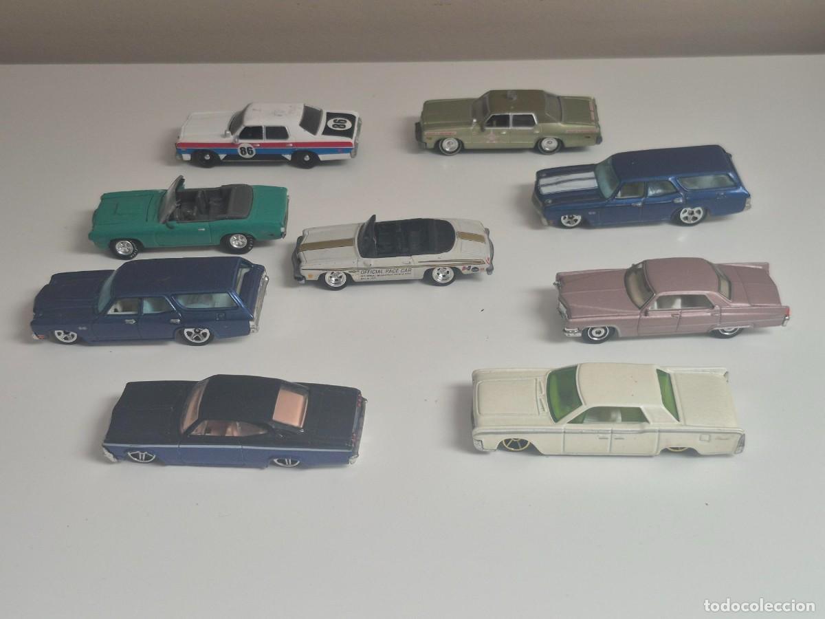 Coches a escala: 1/64 LIQUIDACION LOTE 9 COCHES HOTWHEELS CHEVELLE CADILLAC CONTINENTAL IMPALA 1:64