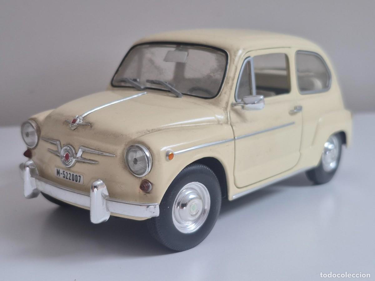 Coches a escala: 1/18 COCHE SEAT 600 COLOR CREMA 1:18 MINIATURA