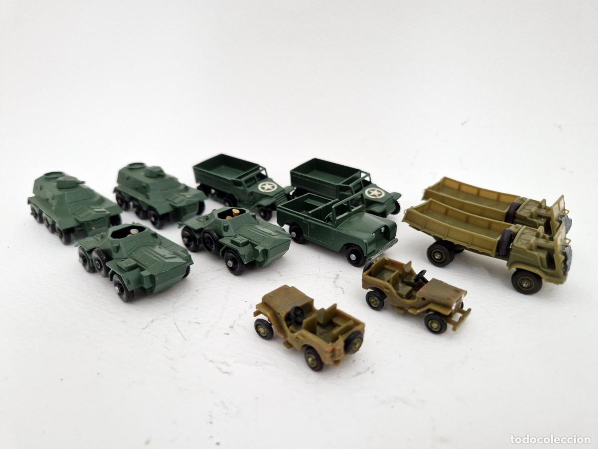 Coches a escala: LOTE VEHICULOS MILITARES VINTAGE EKO ESCALA H0 1/87 TANQUES JEEP CAMIONES. MINI CARS