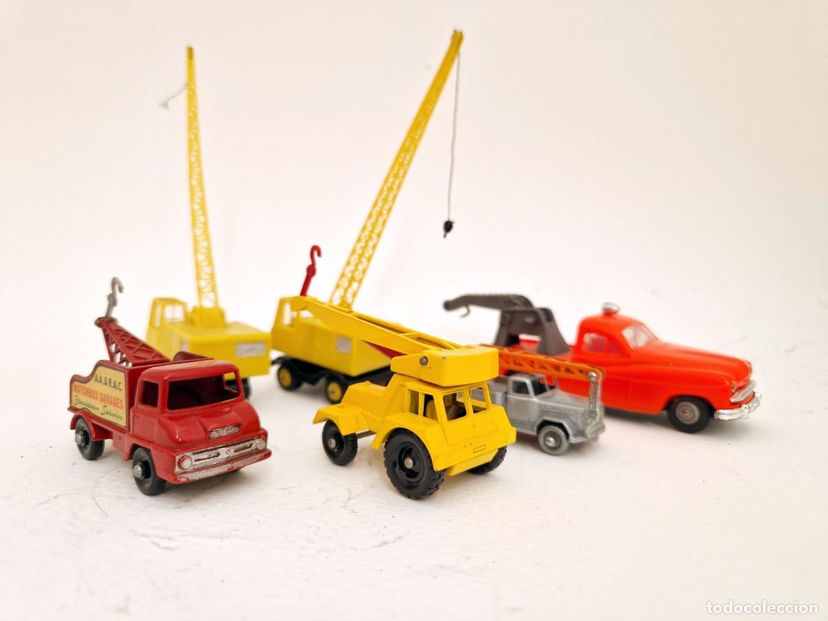 Coches a escala: LOTE GRUAS Y AUXILIO VINTAGE MATCHBOX LESNEY Y EKO MINI CARS ANGUPLAS NOREV METAL PLASTICO