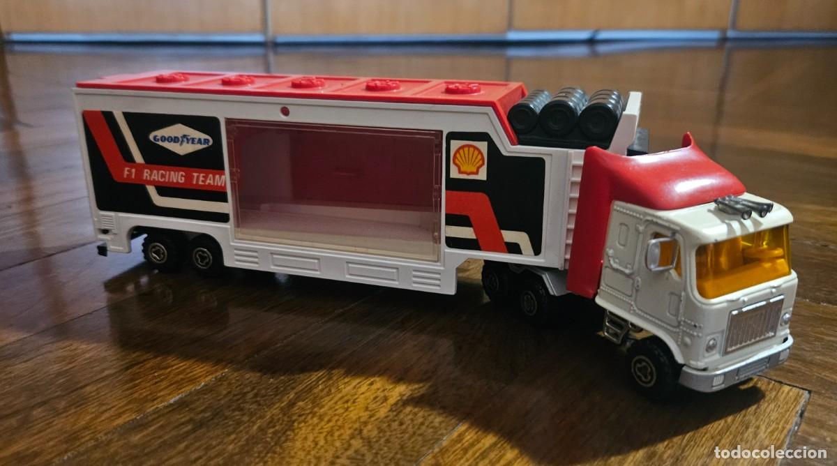 Coches a escala: Majorette Camion Ford F1 Racing Team Turbo transporter Serie 3000 n&deg; 3065 1/60 1:60 dificil