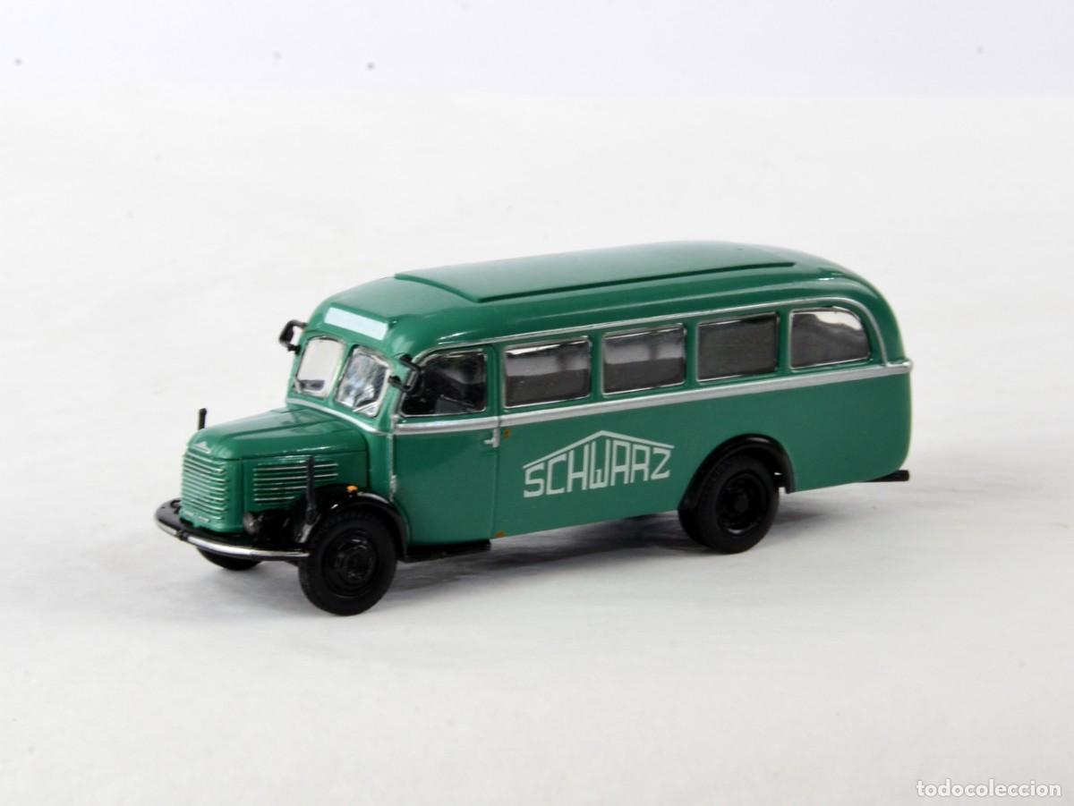 Coches a escala: Brekina Starline Escala 1:87 H0 Autocar Steyr 380 Schwarz Bau Impecable con Caja