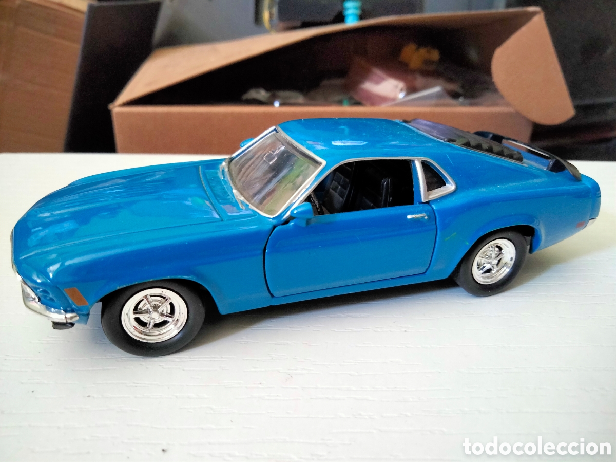 Coches a escala: Welly 49767 Ford Mustang de 1970 azul