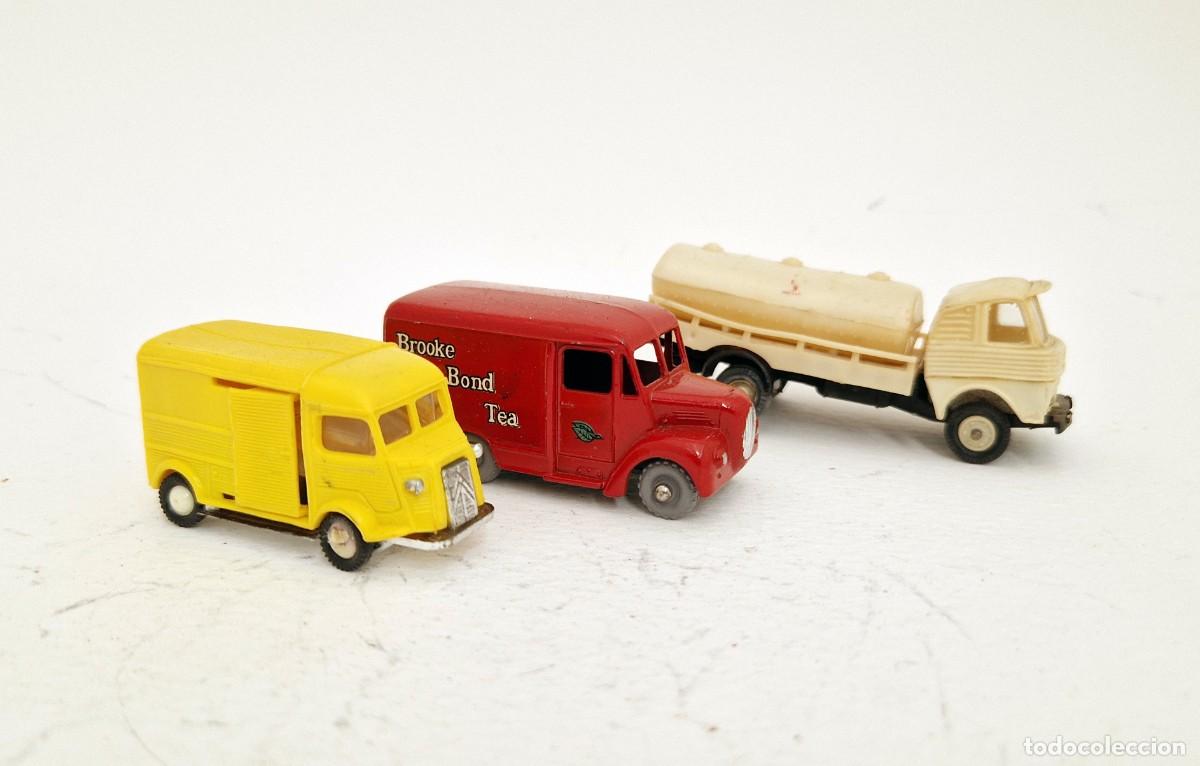 Model Cars: LOTE MINIATURAS ANGUPLAS PEGASO Z-207, CITROEN NOREV Y MATCHBOX LESNEY TROJAN VINTAGE 50 60
