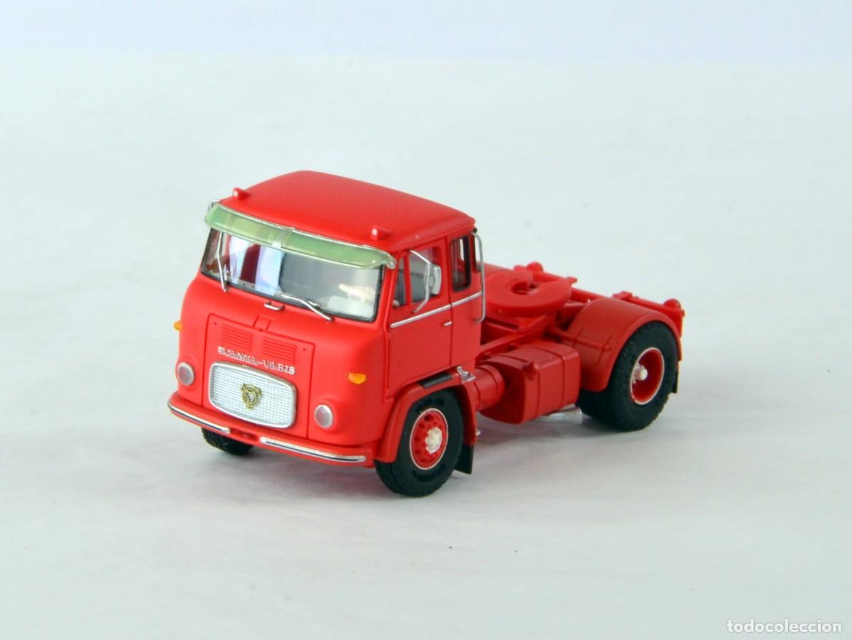 Coches a escala: VK Modelle Escala 1:87 H0 Cabeza Tractora Scania Vabis LB7653m Rojo con Caja