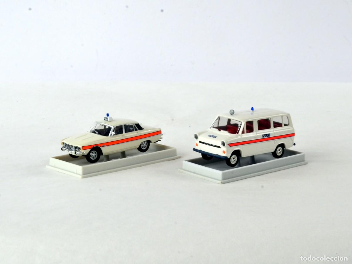 Coches a escala: Brekina Escala 1:87 H0 Juego Police Rover P6 y Ford Transit MKI Impecable con Caja