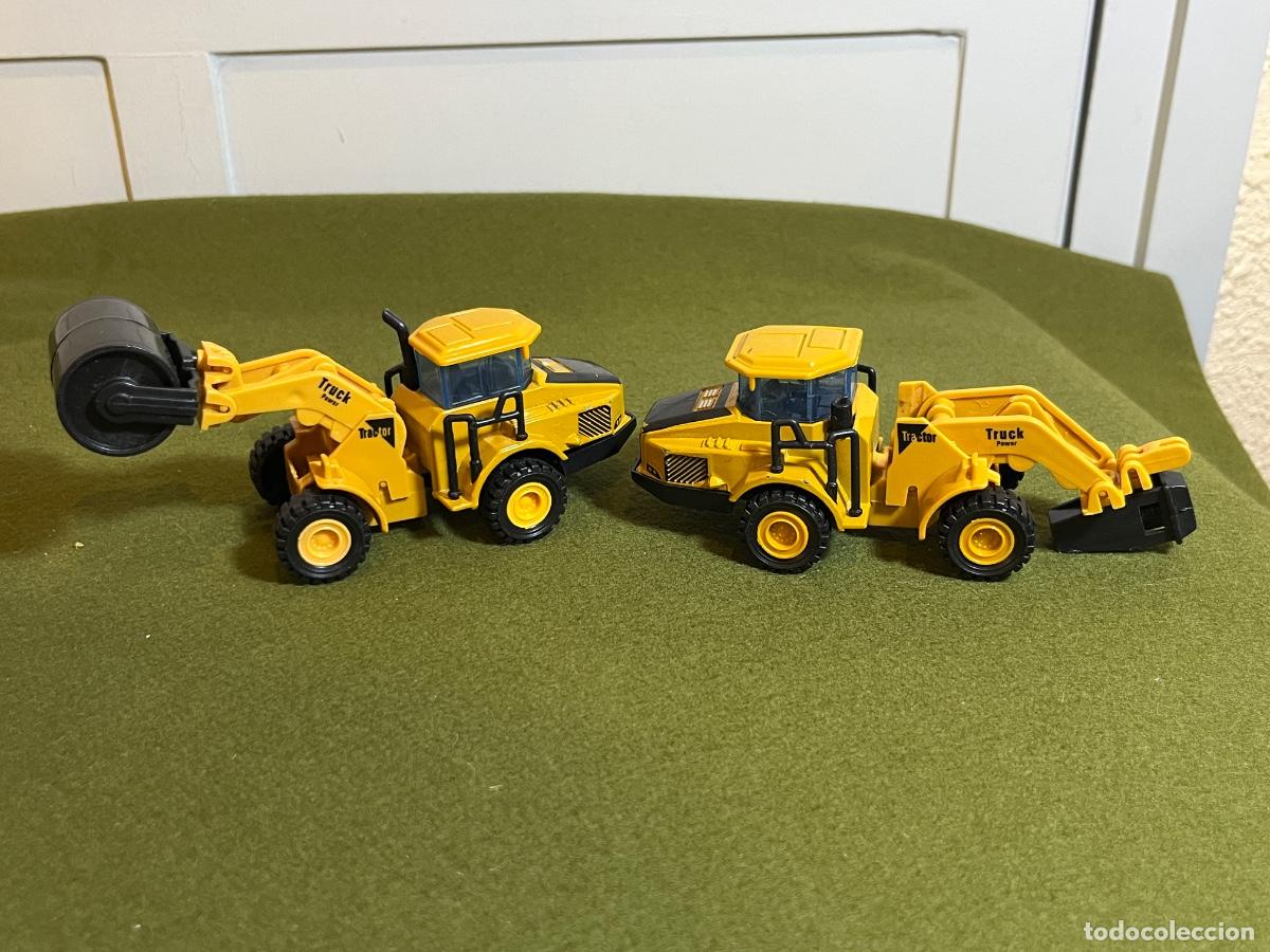 Modellautos: Lote 2 miniaturas maquinaria de obra rodillo compactador y fresadora asf&aacute;ltica articuladas escala 1: