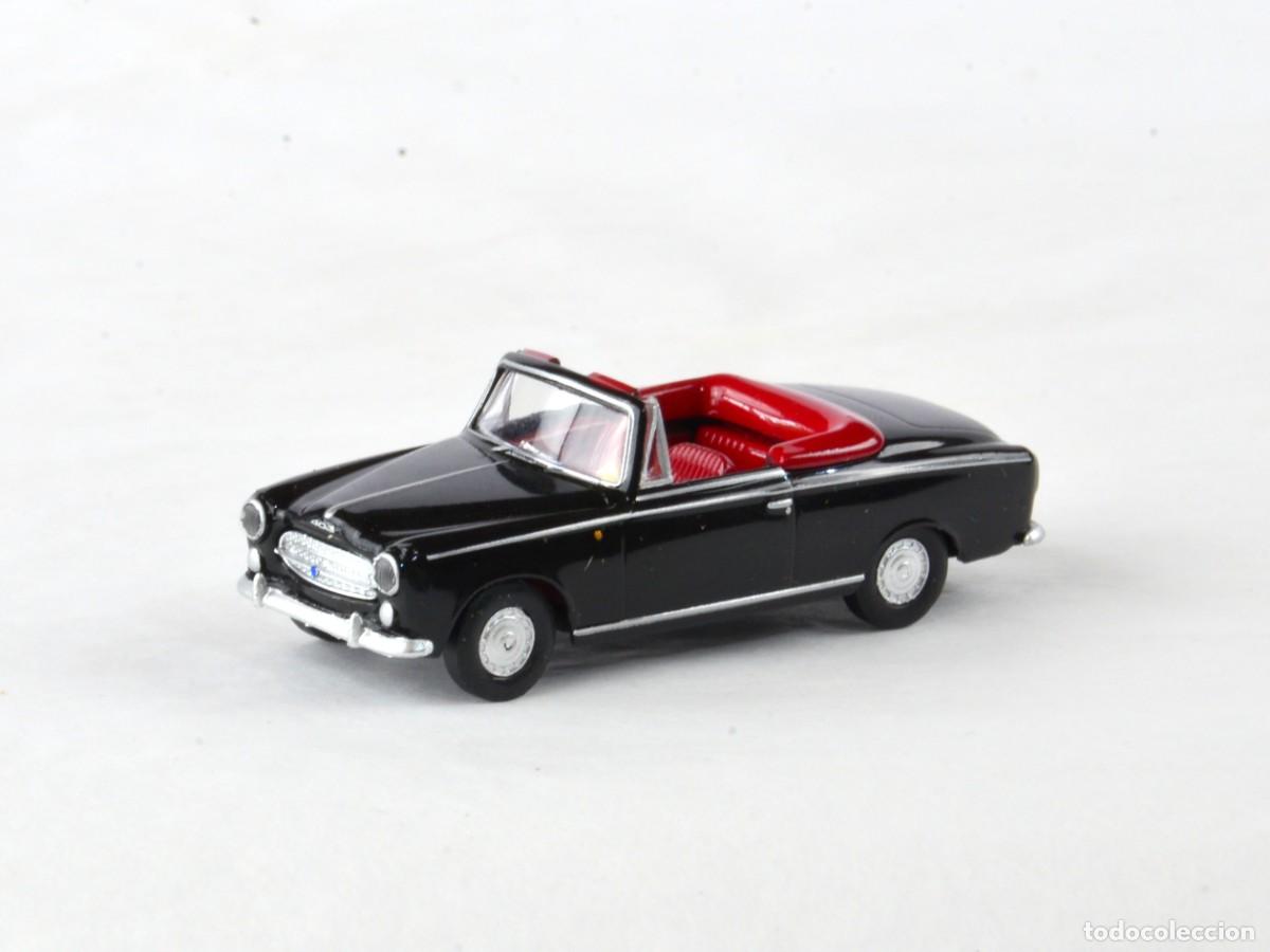 Coches a escala: Brekina Drummer Escala 1:87 H0 Peugeot 403 Cabrio Negro Impecable con Caja