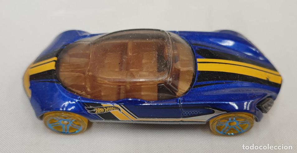 Coches a escala: COCHE DE JUGUETE DE METAL HOT WHEELS AVANT GARDE 1186 NJ, MATTEL 2008, AZUL Y AMARILLO