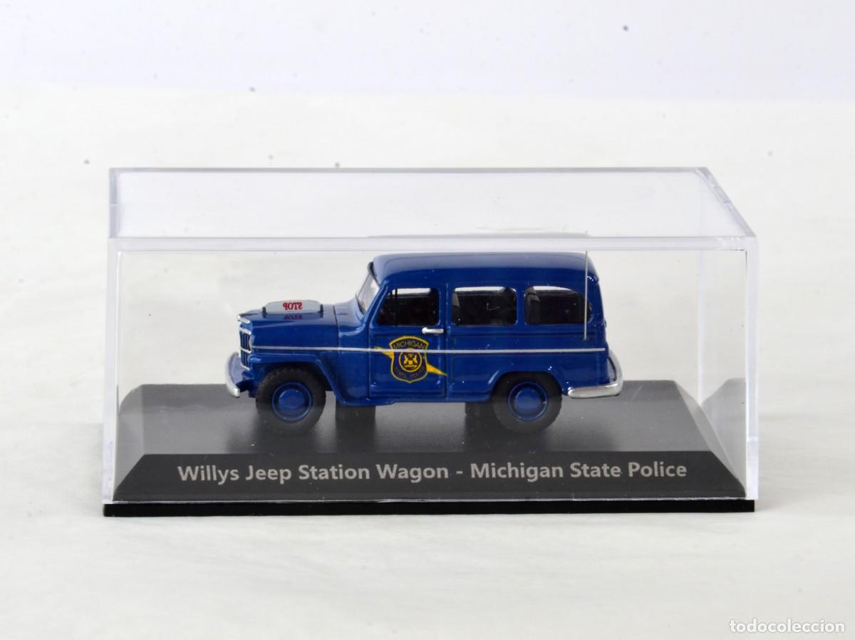 Coches a escala: BoS Best Of Show Escala 1:87 H0 Willys Station Wagon Michigan State Police Impecable con Caja