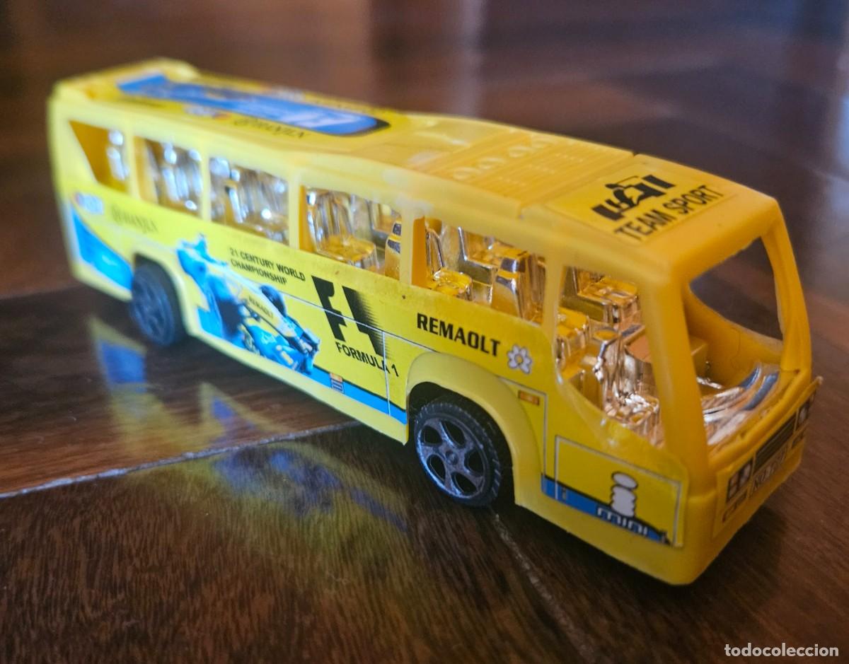 Coches a escala: Autob&uacute;s Renault F1 F&oacute;rmula 1 Team Sport pl&aacute;stico cuerda China Fernando Alonso 2005 Remaolt bootleg