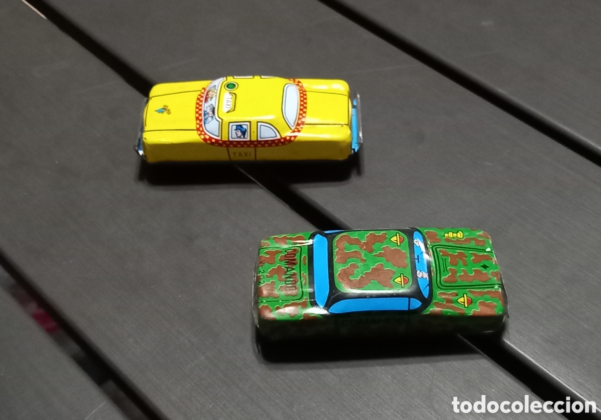 Coches a escala: COCHE COMANDO Y TAXI DE HOJALATA O CHAPA, VINTAGE