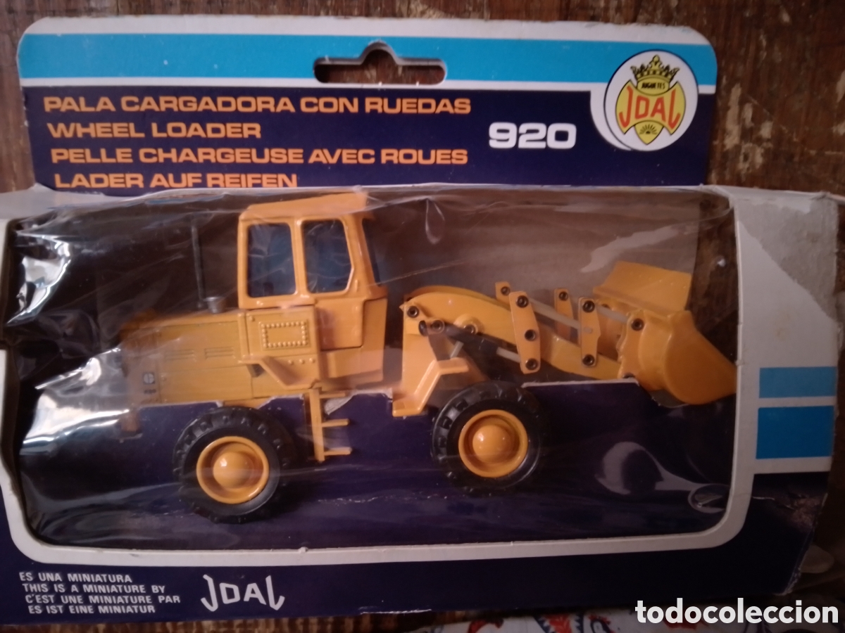 Coches a escala: PALA CARGADORA CON RUEDAS. JOAL JUGUETES. MINIATURA. 920. ESCALA 1:50. REF. 214