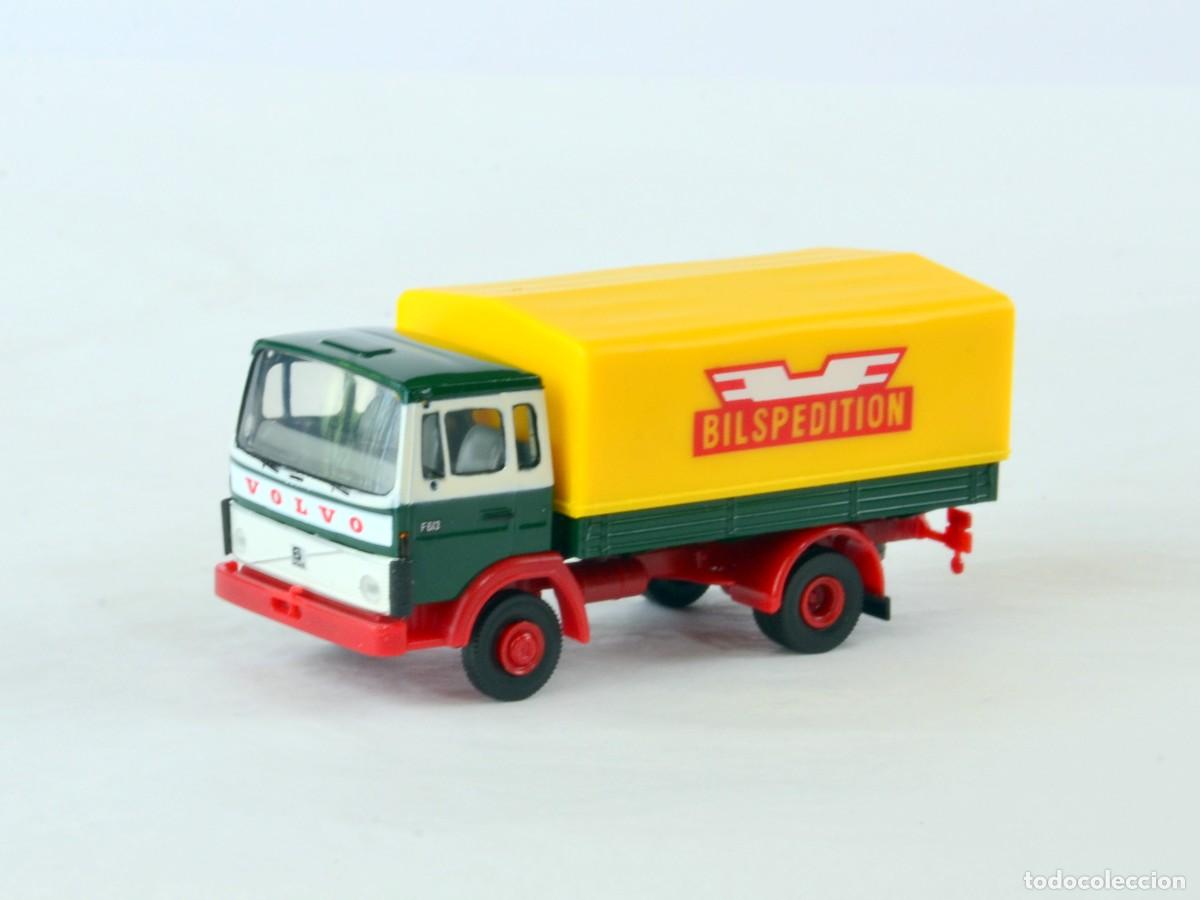 Coches a escala: Brekina Escala 1:87 H0 Volvo F613 Bilspedition Impecable con Caja