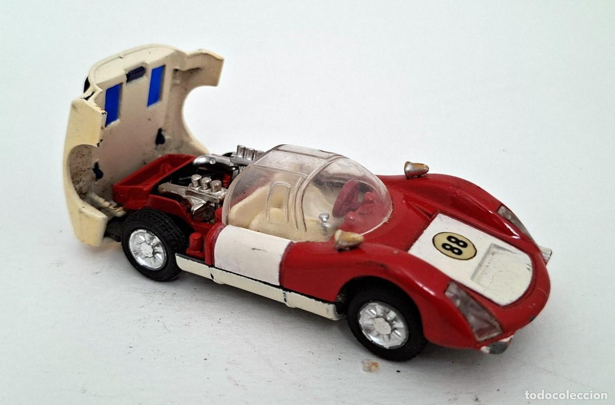 Coches a escala: COCHE PORSCHE CARRERA 6 - MINIATURAS JOAL N&ordm; 111 - 10 CM - METAL - ROJO Y BLANCO