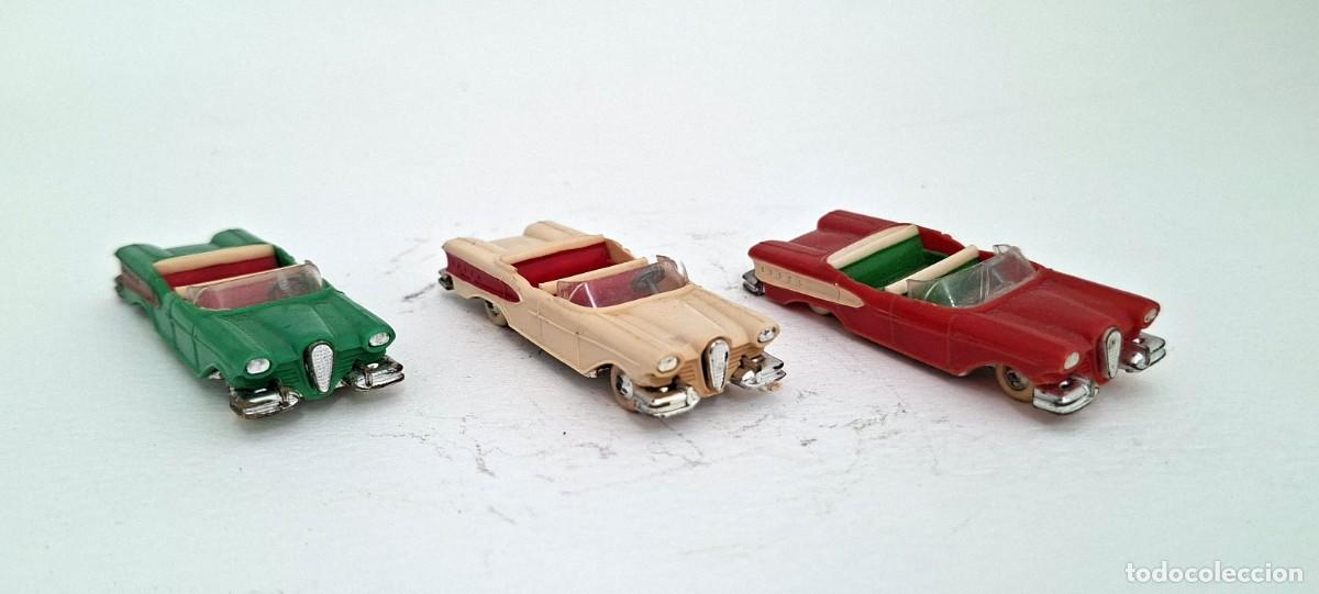 Coches a escala: LOTE 3 ANGUPLAS MINI CARS FORD EDSEL USA VINTAGE COCHES MINIATURA