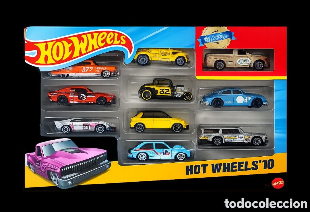Coches a escala: Pack de 10 Hot Wheels sin abrir