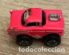 Coches a escala: MICRO MACHINES - ROAD CHAMPS 1987 MICRO MINI MONSTER WHEELS - 1957 CHEVY BEL AIR - ROSA