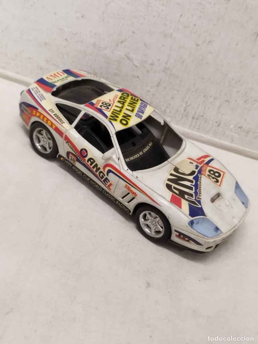 Coches a escala: Antiguo coche de juguete, tipo scalextric Ferrari 550 Maranello. Angel W.S. a&ntilde;os 90.