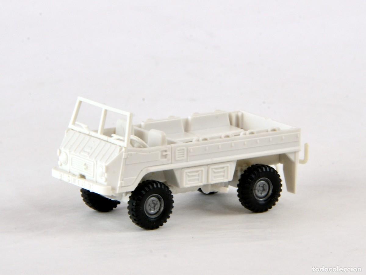 Coches a escala: Roco Escala 1:87 H0 Steyr Puch Pinzgauer 4x4 Blanco Abierto
