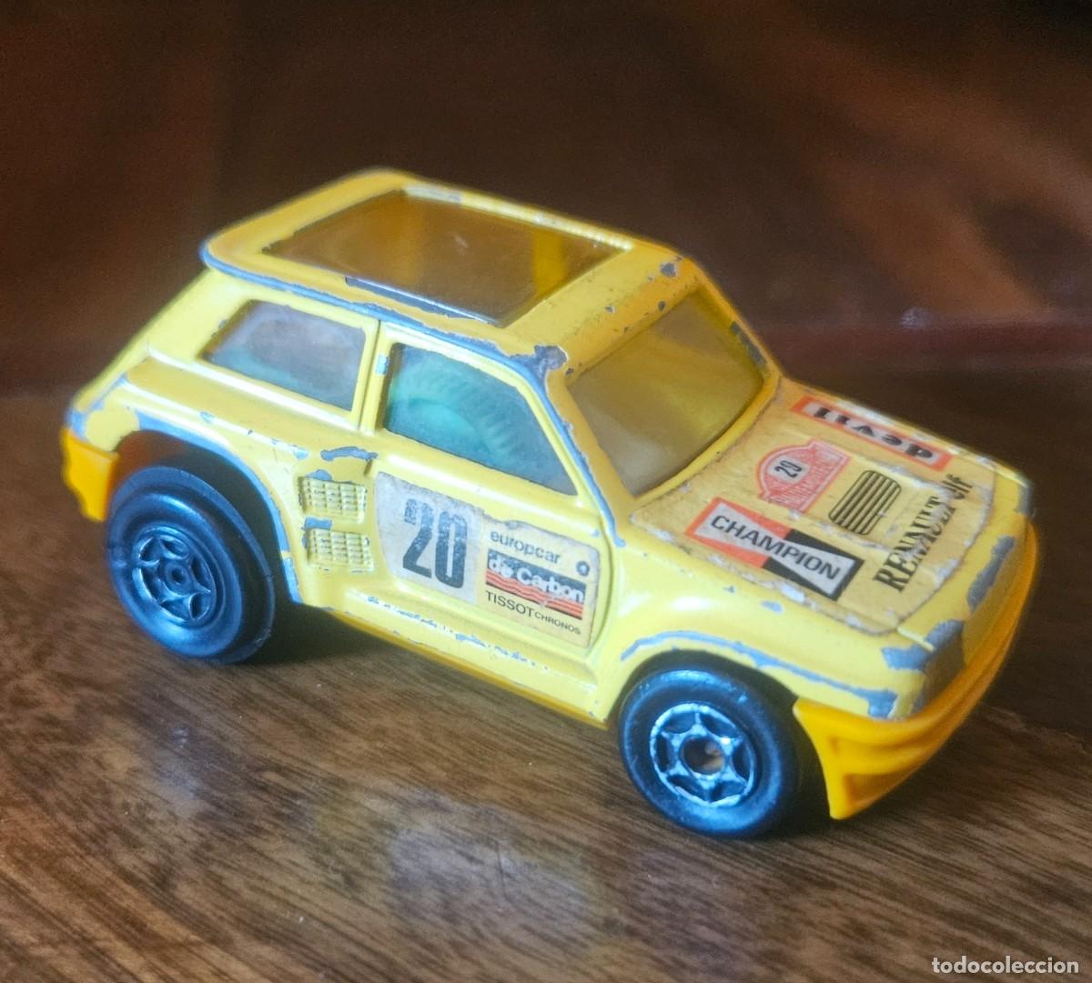 Coches a escala: MAJORETTE - Renault 5 Turbo amarillo Serie Motor Made in France original 1984 1985 1986 1:55 1/55