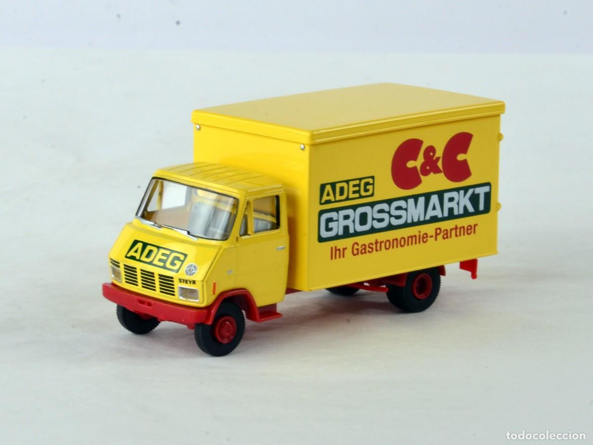 Coches a escala: Brekina Escala 1:87 H0 Steyr 590 ADEG Grossmarkt Impecable con Caja