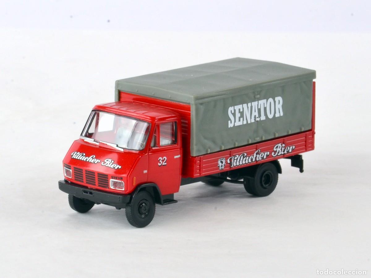 Coches a escala: Brekina Escala 1:87 H0 Steyr 590 Villacher Bier Impecable con Caja