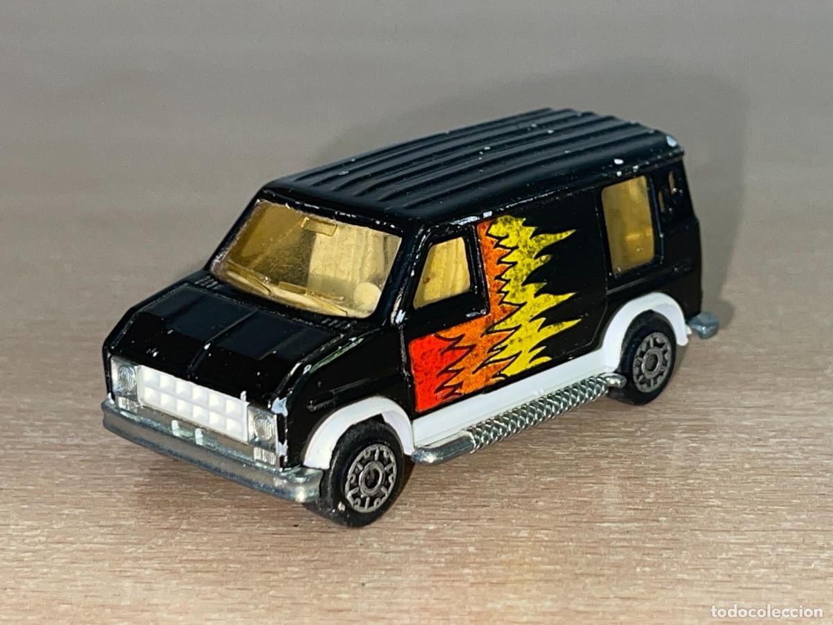 Coches a escala: Majorette US VAN die-cast metal 1:65 n&ordm;250 Made in France a&ntilde;os 80 1/65 furgo tipo Equipo A chevy gmc