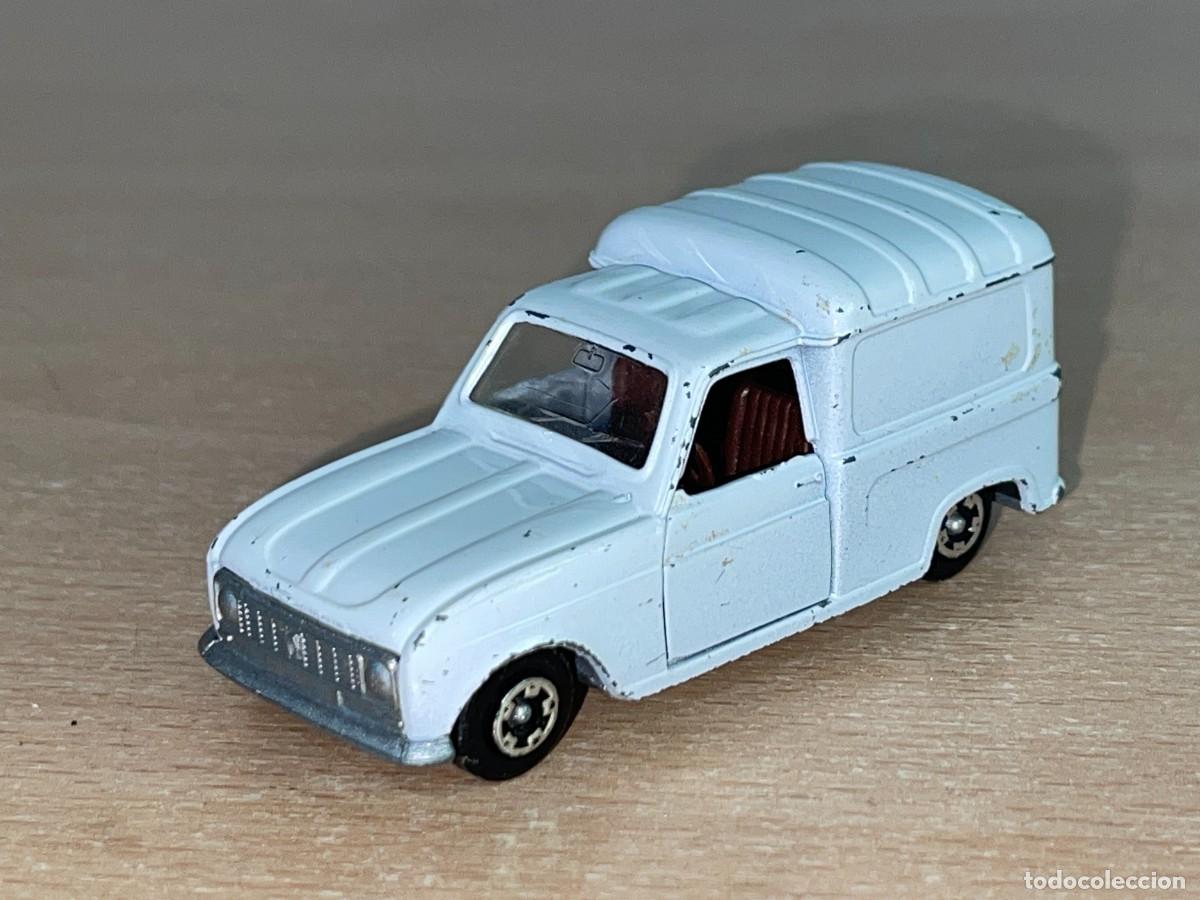 Coches a escala: Mira furgoneta Renault 4 blanca Ref. 130 Made in Spain a&ntilde;os 80 die-cast metal car R4 R-4