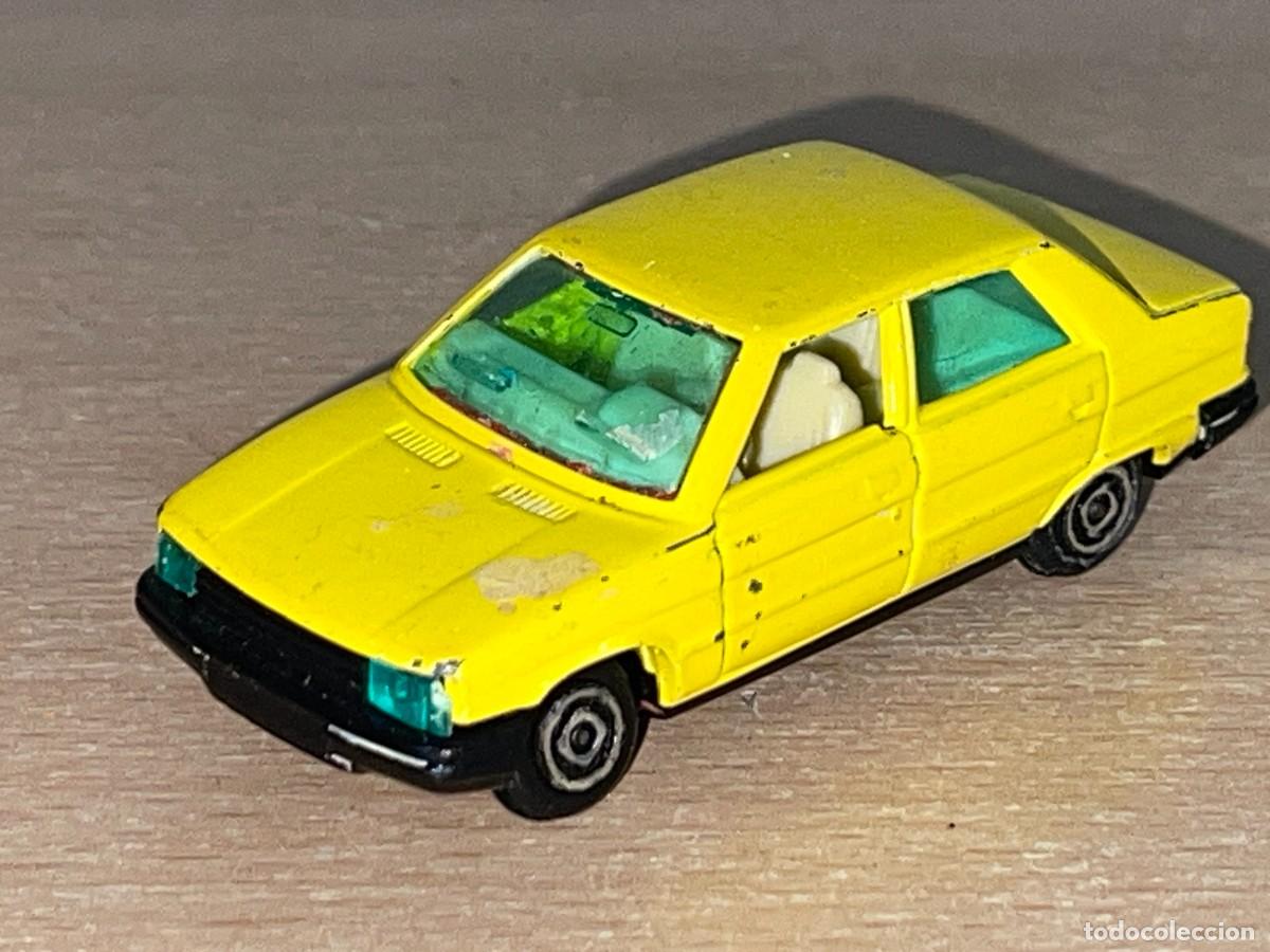 Coches a escala: Guisval coche Renault 9 amarillo N&ordm; 18 1/64 Made in Spain a&ntilde;os 80 die-cast metal car miniatura 1:64