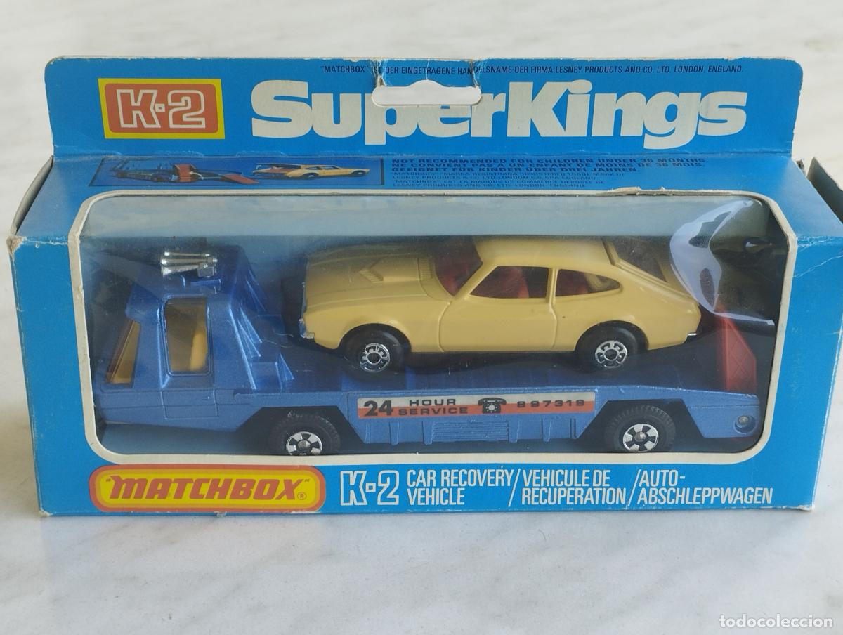 Coches a escala: MACHTBOX SUPER SPEED KINGS K-2 TRANSPORTE COCHES CAR RECOVERY VEHICLE FORD CAPRI NUEVO EN SU CAJA