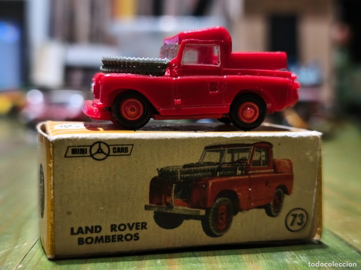 Coches a escala: Land Rover Bomberos. Anguplas Mini Cars 73 escala 1/86. Con caja.