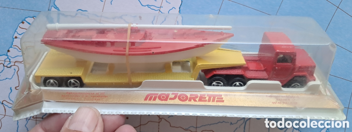 Coches a escala: Majorette. Camion con remolque y barco, ref. 21502. A&ntilde;os 70 - 80