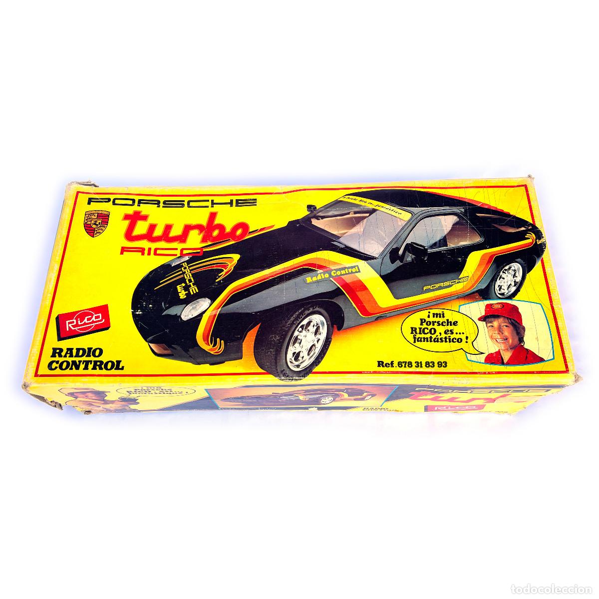 Auto in scala: PORSCHE TURBO RICO COCHE ENORME TELEDIRIGIDO A ESCALA EN CAJA COCHAZO RADIOCONTROL / JUGUETE A&Ntilde;OS 80