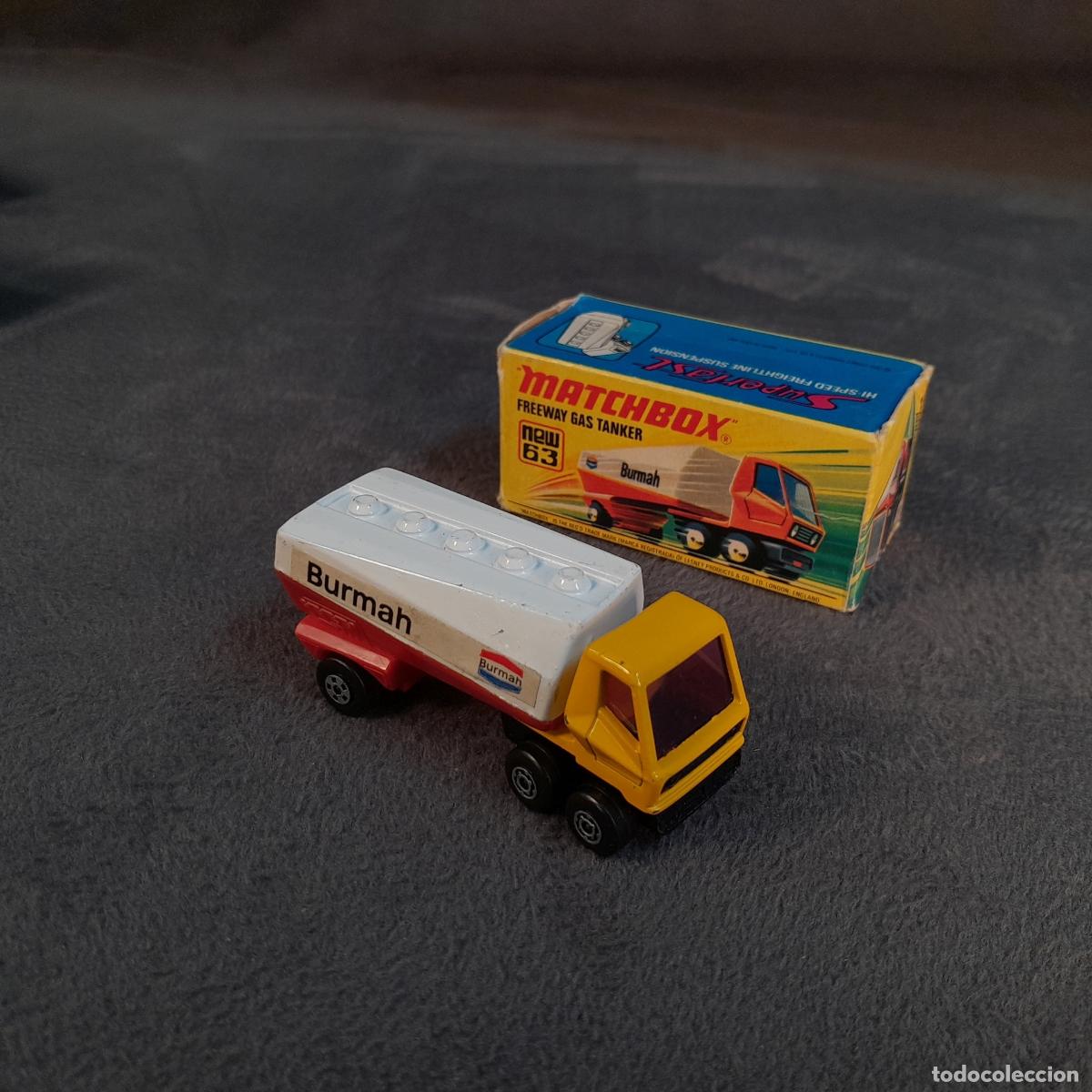 Modellautos: CH-312. CAMI&Oacute;N CISTERNA &rdquo;FREEWAY GAS TANKER&rdquo; BURMAH MATCHBOX SUPERFAST N&Uacute;MERO 63. A&Ntilde;O 1973