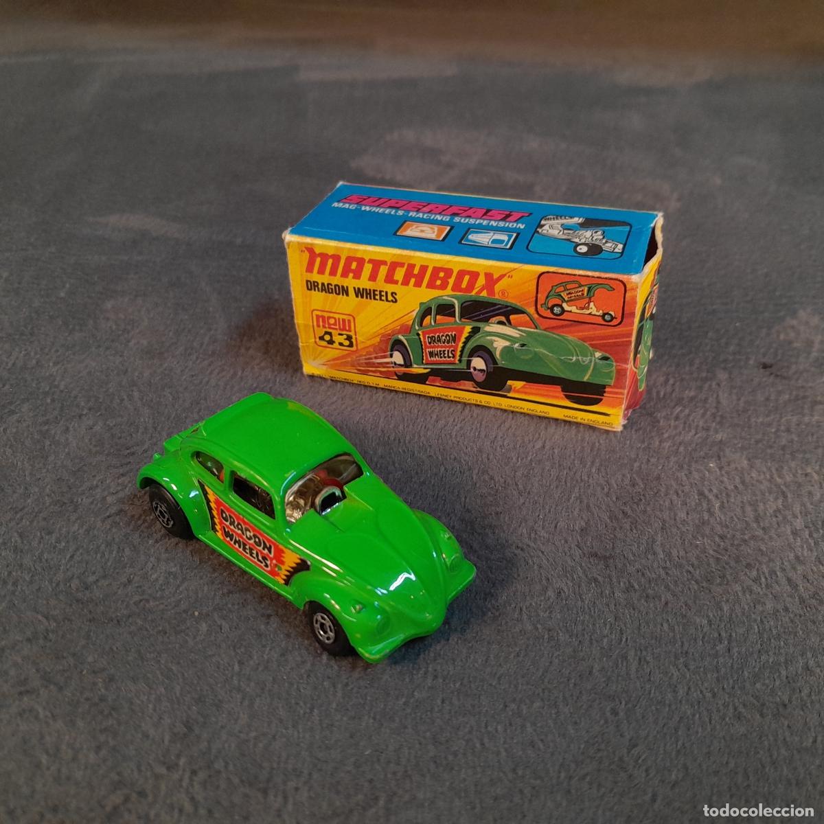 Auto in scala: CH-313. COCHE MATCHBOX SUPERFAST N.&ordm; 43 &rdquo;DRAGON WHEELS&rdquo; (LESNEY PRODUCTS). A&Ntilde;O 1972
